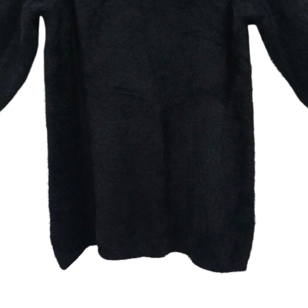 Loft Sweater Fuzzy Womens L Pullover Ribbed Wide Mock Neck Essential Tunic NEW - Picture 9 of 16